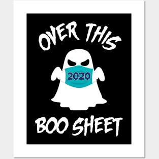 2020 Over This Boo Sheet Halloween Funny Ghost Horror Gift Posters and Art